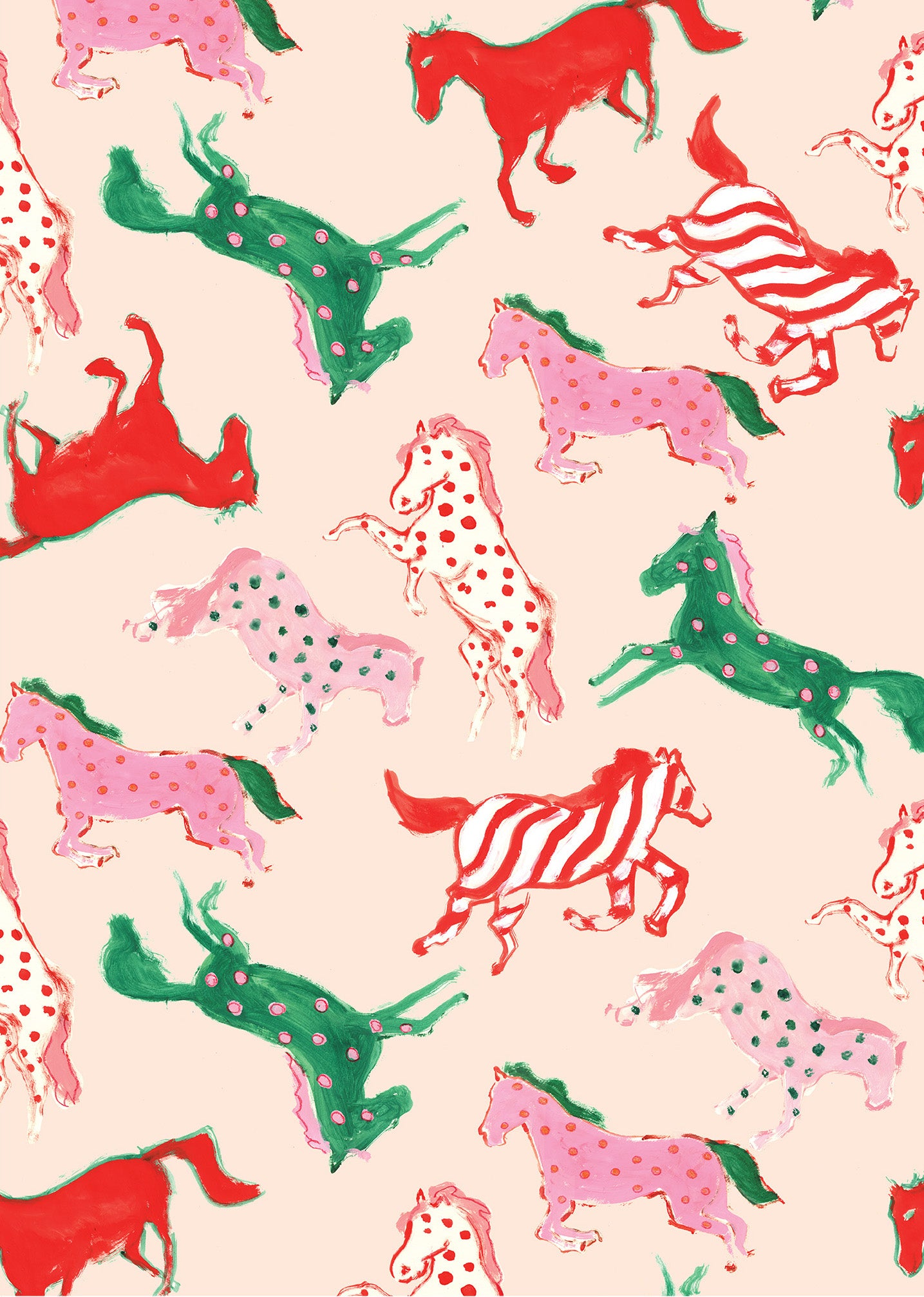 Whimsical Horses Wrapping Paper