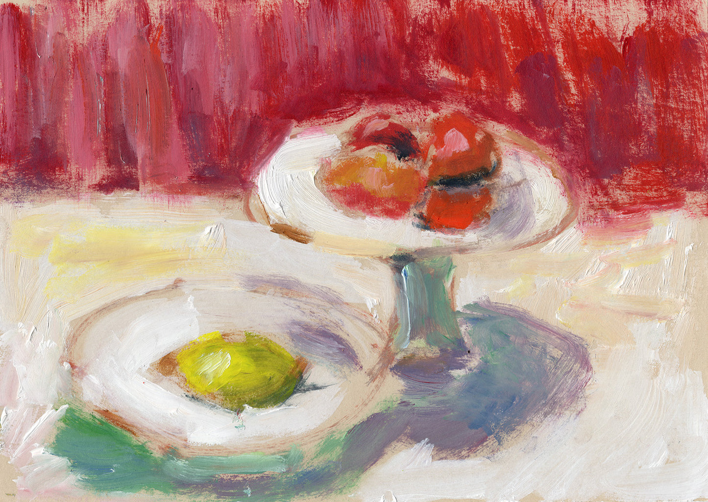 Bonnards Fruit Bowl Work on Paper