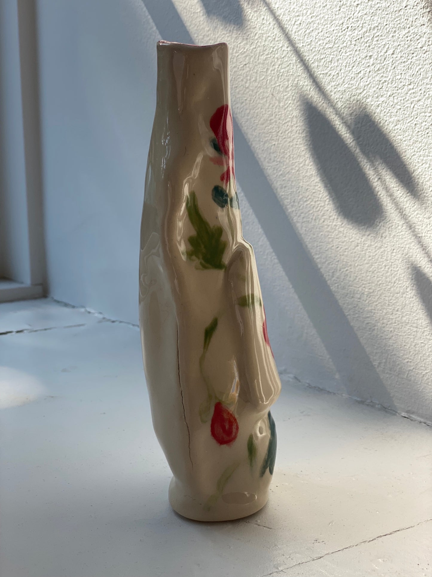 Tall Floral Whiskey Bottle