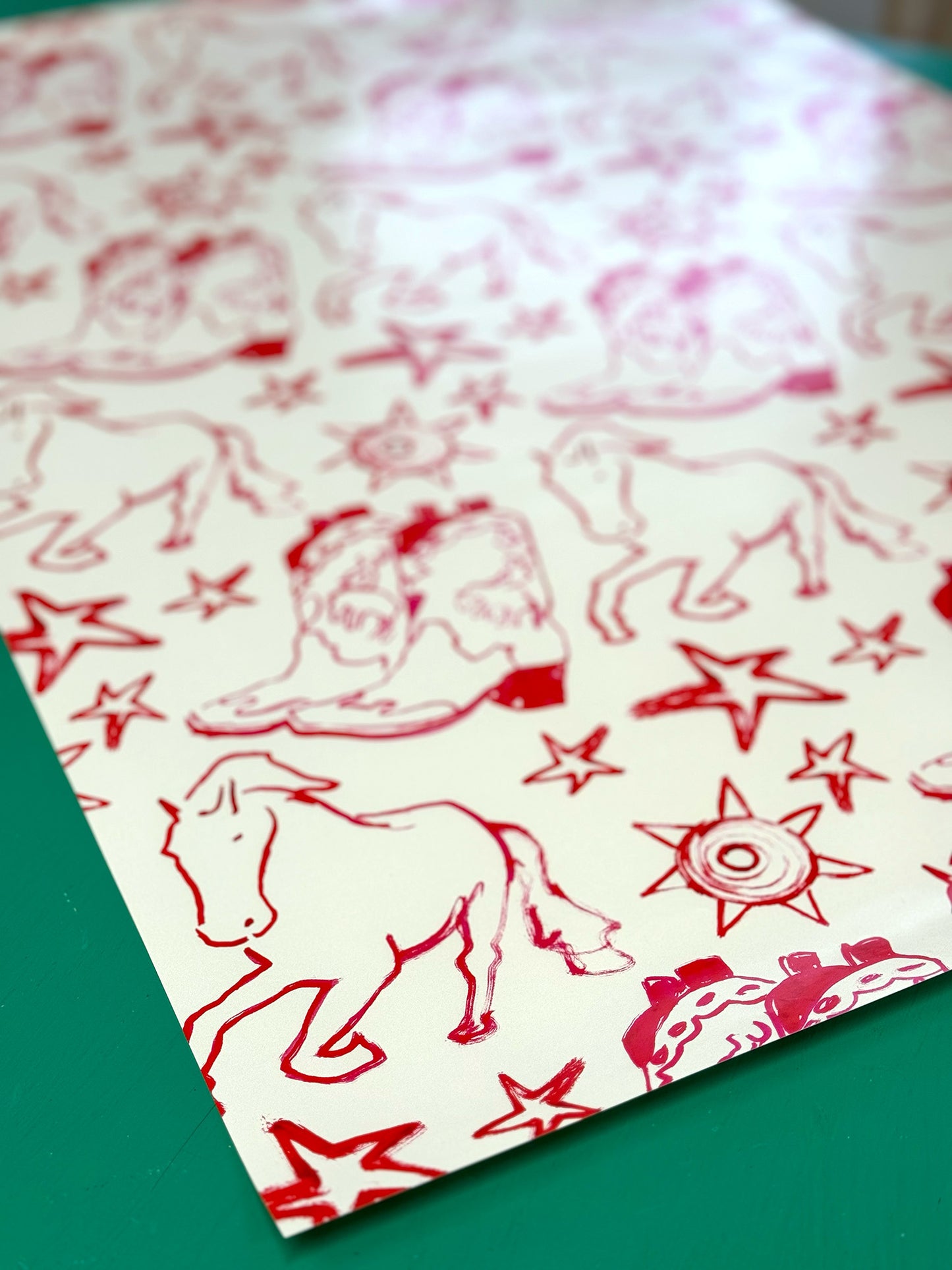 Horse and Boots Wrapping Paper