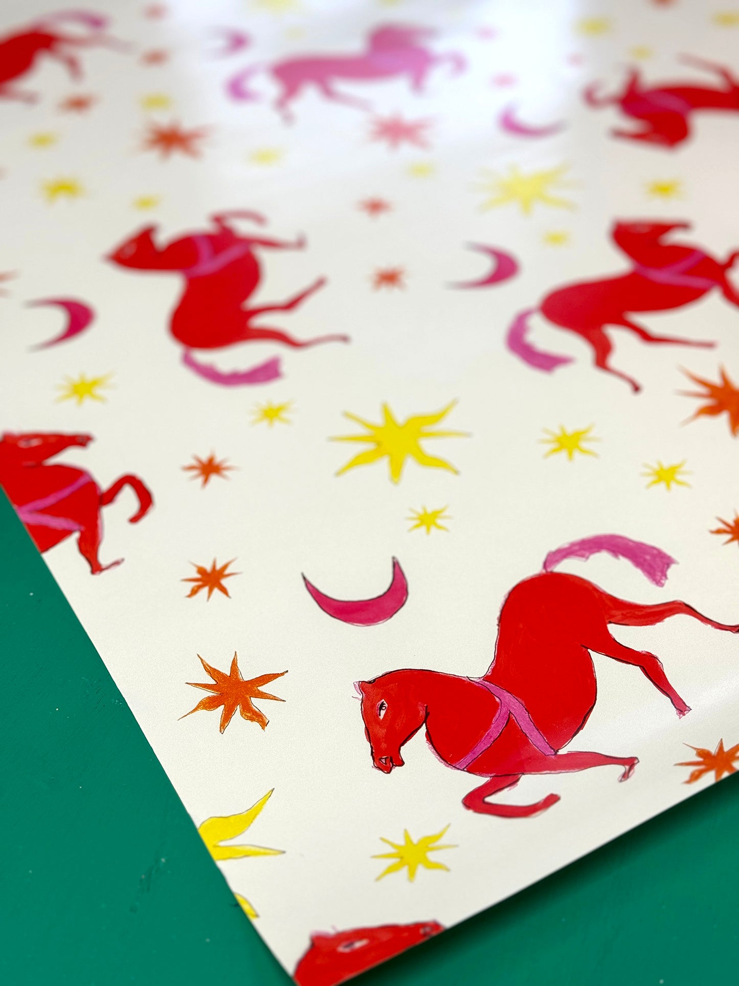Horse and Stars Wrapping Paper