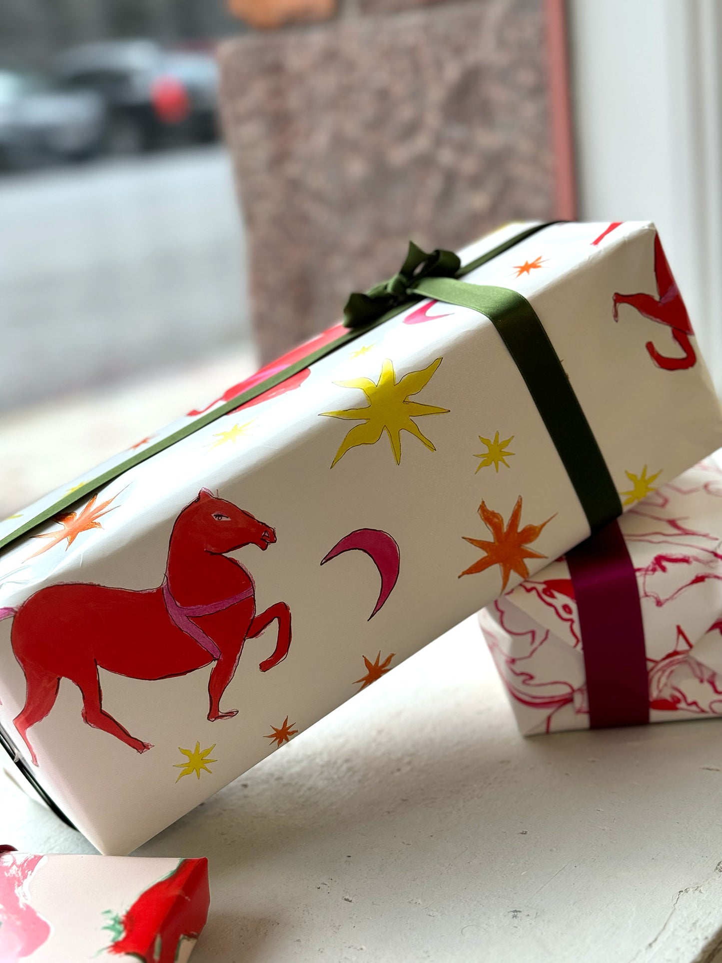 Horse and Stars Wrapping Paper