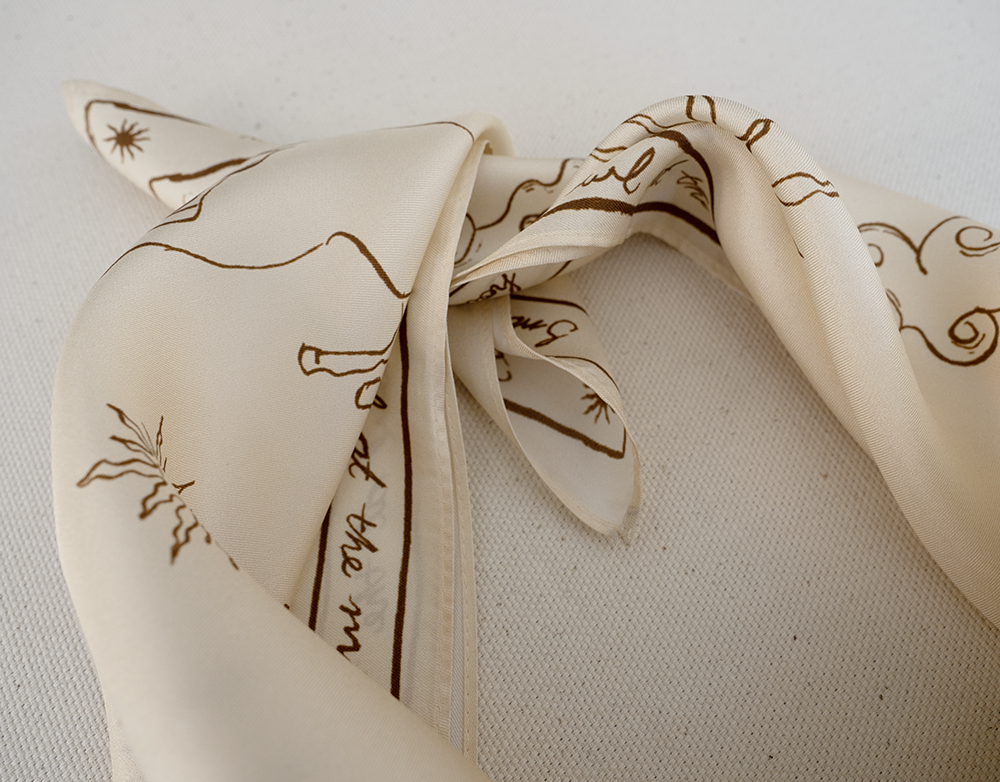 Vanilla Bean and butter Cream Scarf