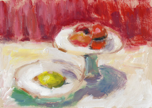 Bonnards Fruit Bowl Work on Paper