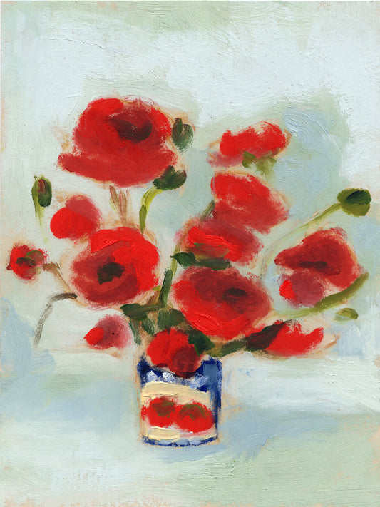 Can of flowers work on paper original